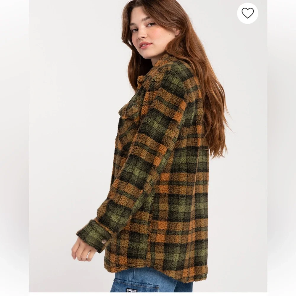 Volcom oversized Sherpa jacket size XS - Picture 5 of 7